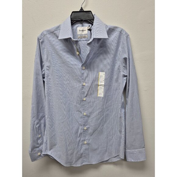 Goodfellow & Co Other - Goodfellow & Co Mens Blue Striped Button-Down Shirt S 14-14.5